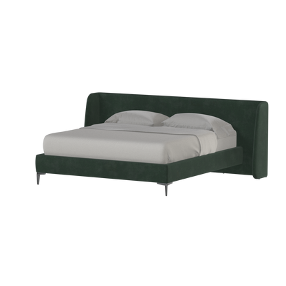 Abbey Upholstered Bed with Structured Headboard and Refined Lines