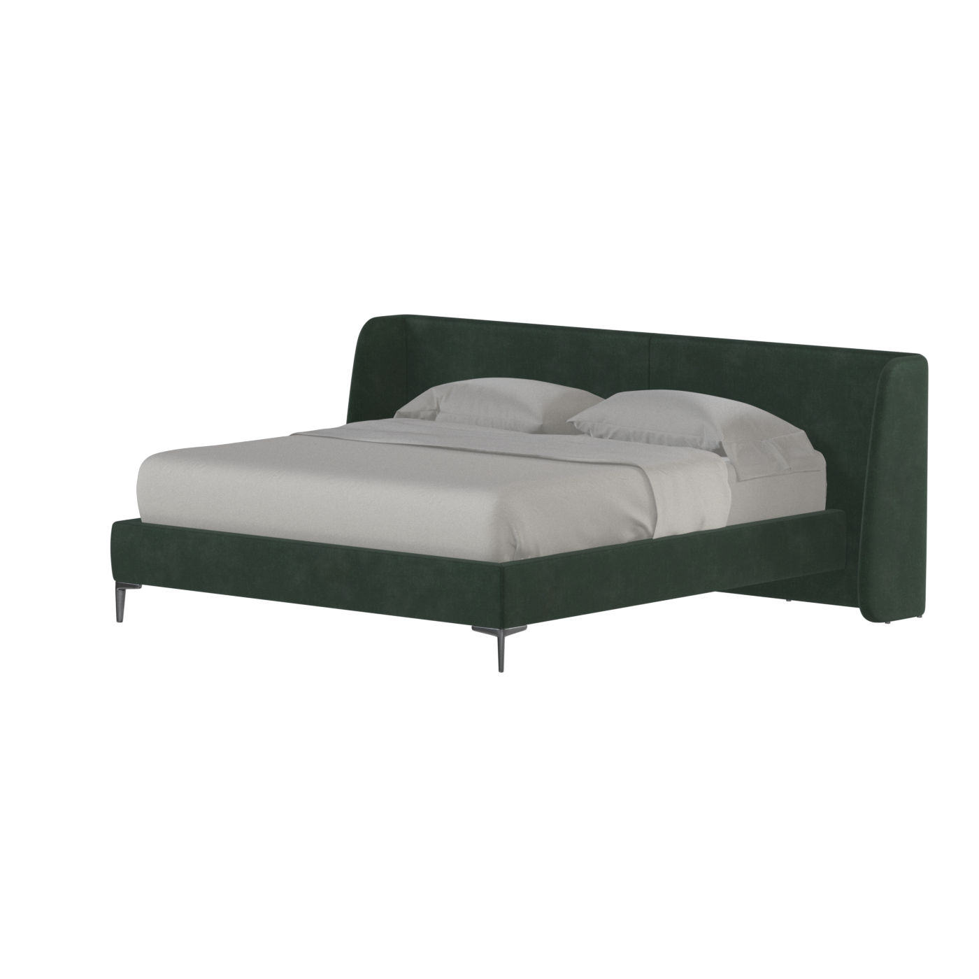 Abbey Upholstered Bed with Structured Headboard and Refined Lines
