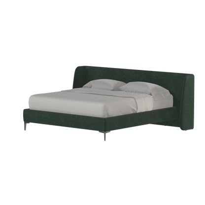 Abbey Upholstered Bed with Structured Headboard and Refined Lines
