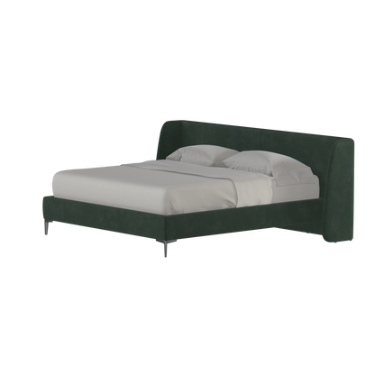 Abbey Upholstered Bed with Structured Headboard and Refined Lines
