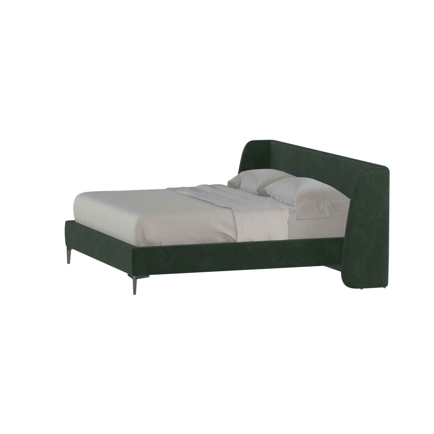 Abbey Upholstered Bed with Structured Headboard and Refined Lines