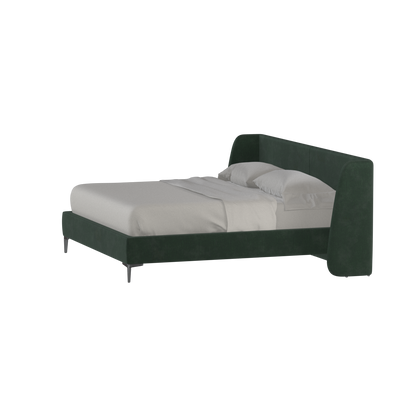 Abbey Upholstered Bed with Structured Headboard and Refined Lines