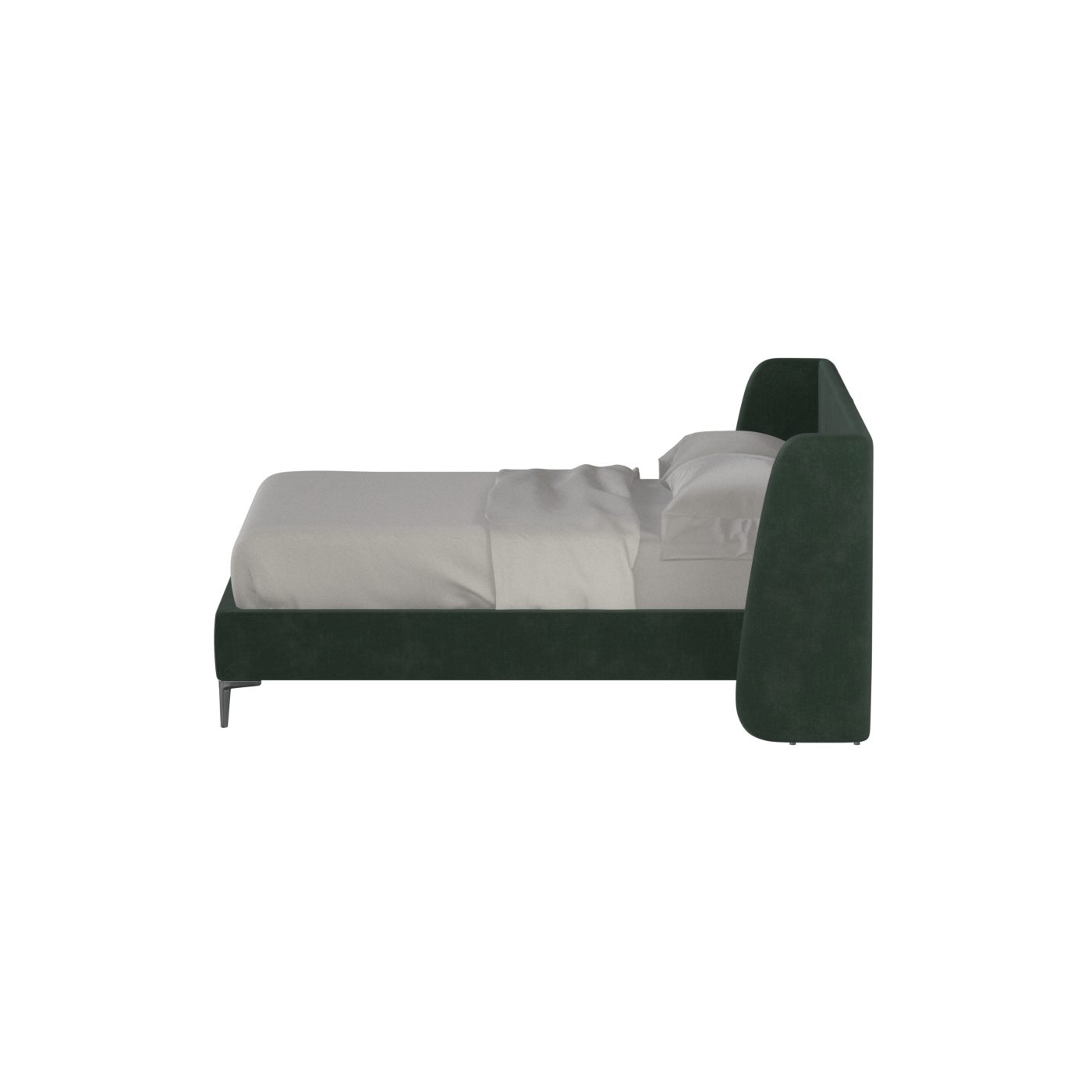 Abbey Upholstered Bed with Structured Headboard and Refined Lines