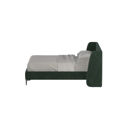 Abbey Upholstered Bed with Structured Headboard and Refined Lines