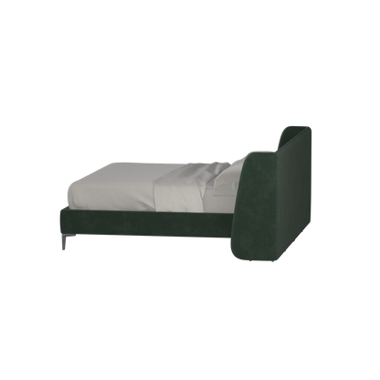 Abbey Upholstered Bed with Structured Headboard and Refined Lines