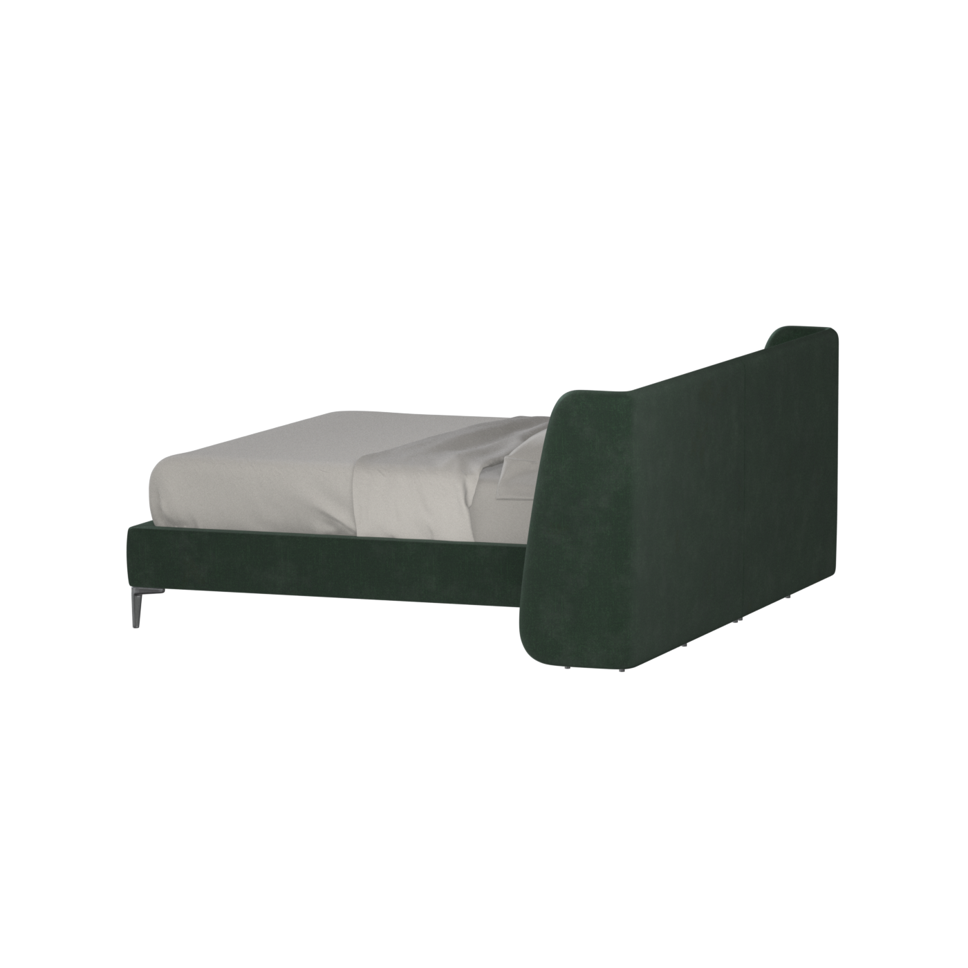 Abbey Upholstered Bed with Structured Headboard and Refined Lines