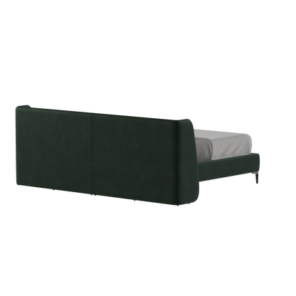 Abbey Upholstered Bed with Structured Headboard and Refined Lines