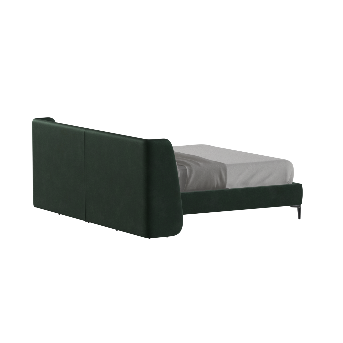 Abbey Upholstered Bed with Structured Headboard and Refined Lines
