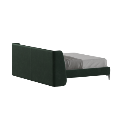 Abbey Upholstered Bed with Structured Headboard and Refined Lines