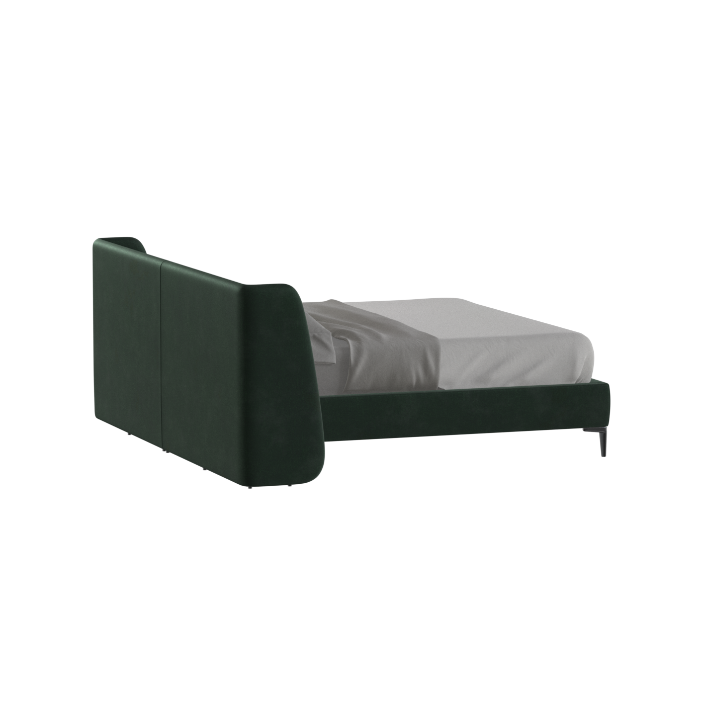 Abbey Upholstered Bed with Structured Headboard and Refined Lines