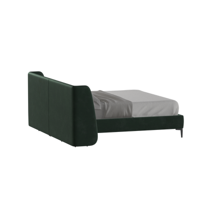 Abbey Upholstered Bed with Structured Headboard and Refined Lines
