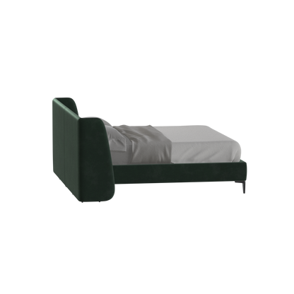 Abbey Upholstered Bed with Structured Headboard and Refined Lines
