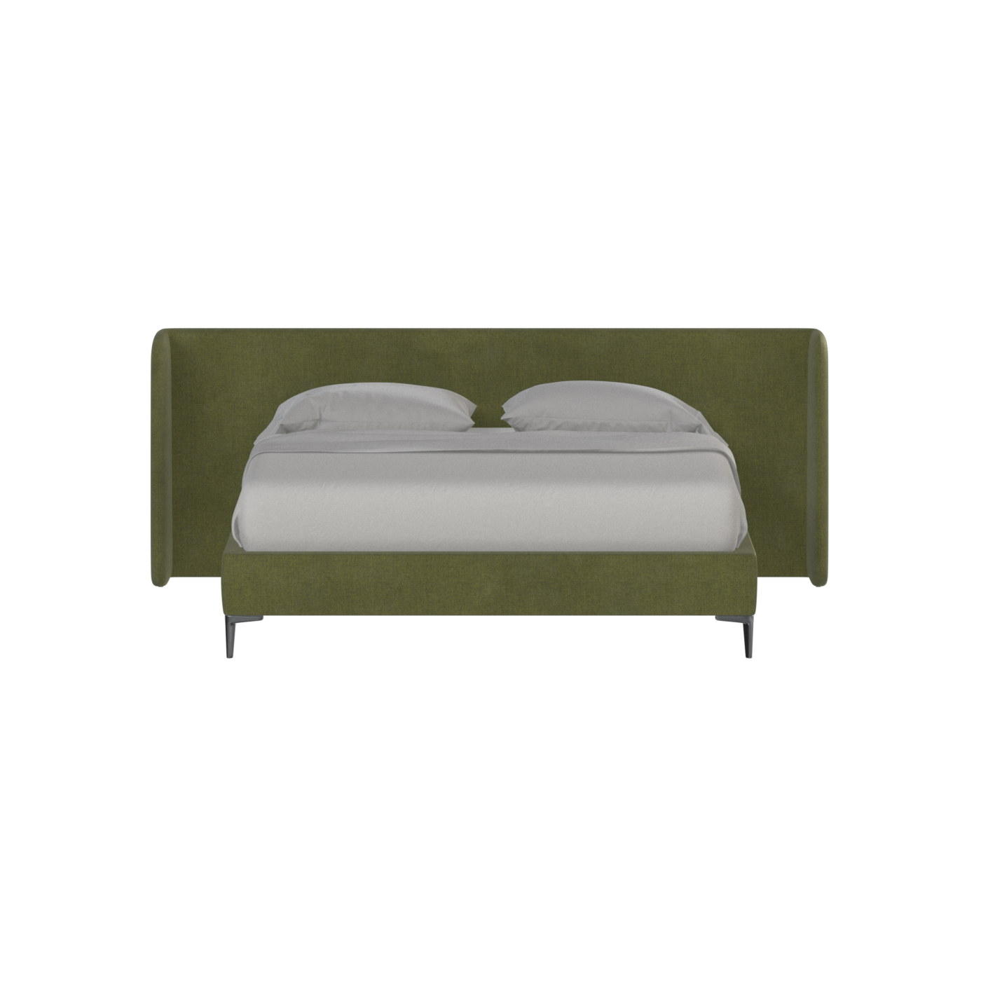 Abbey Upholstered Bed with Structured Headboard and Refined Lines