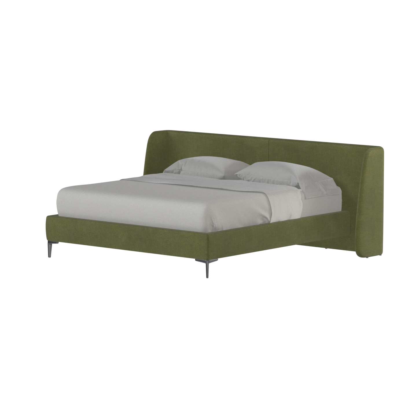 Abbey Upholstered Bed with Structured Headboard and Refined Lines