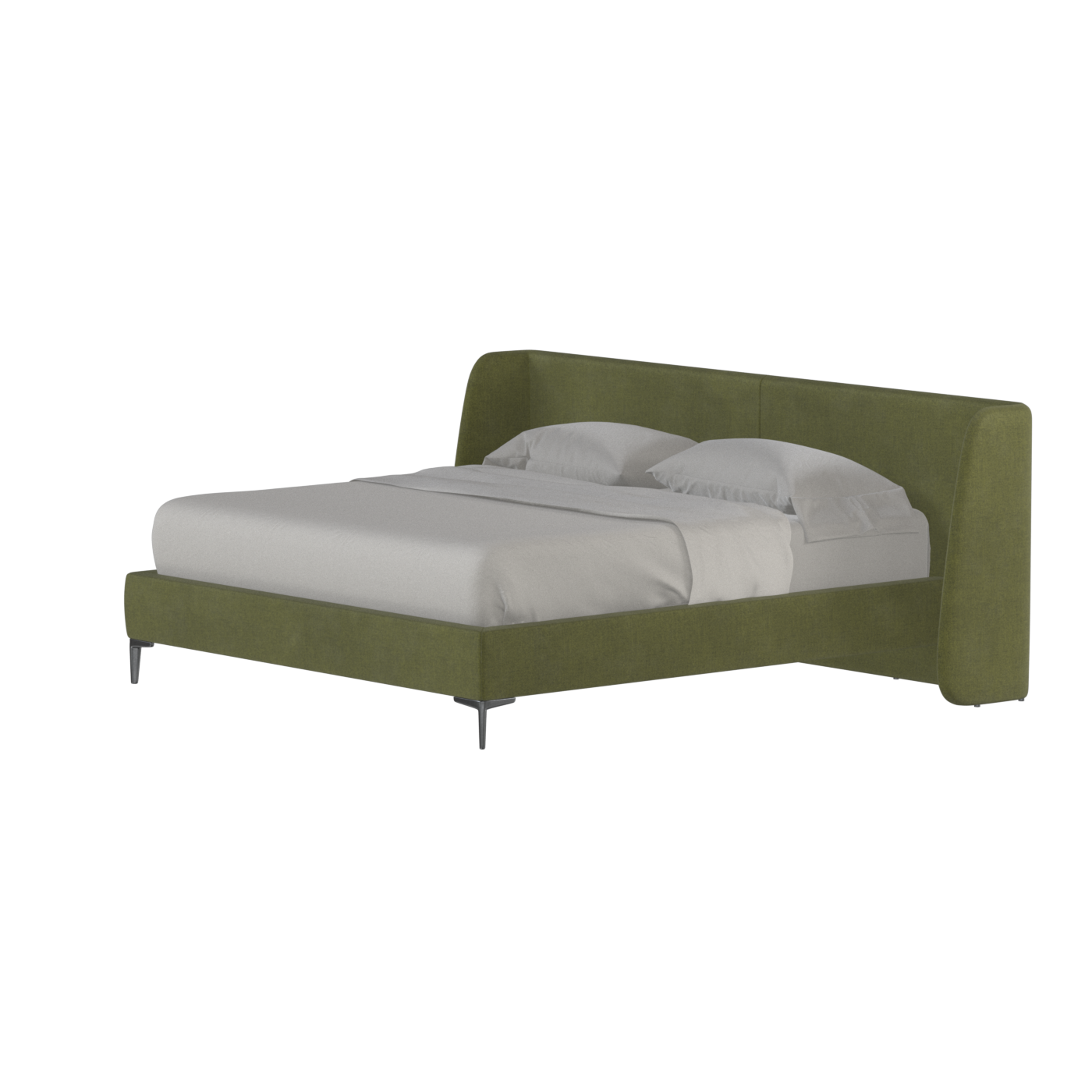 Abbey Upholstered Bed with Structured Headboard and Refined Lines