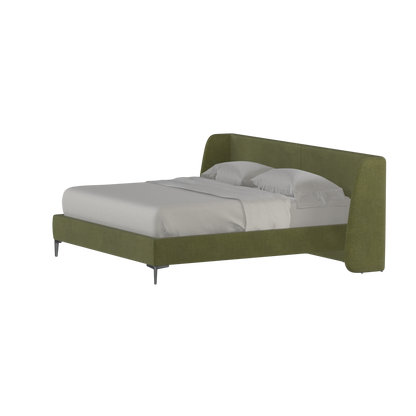Abbey Upholstered Bed with Structured Headboard and Refined Lines