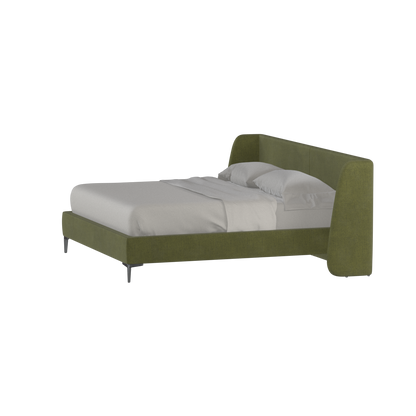 Abbey Upholstered Bed with Structured Headboard and Refined Lines