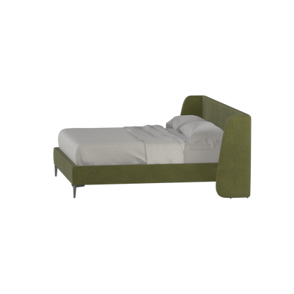 Abbey Upholstered Bed with Structured Headboard and Refined Lines