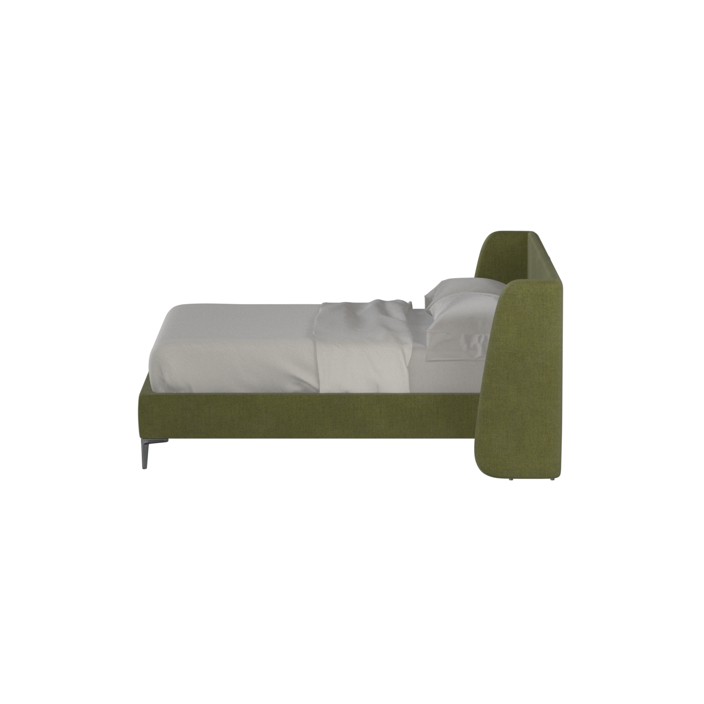Abbey Upholstered Bed with Structured Headboard and Refined Lines