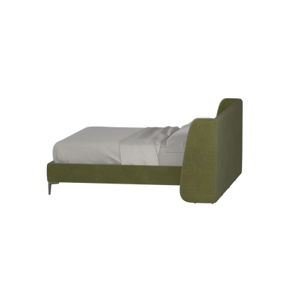 Abbey Upholstered Bed with Structured Headboard and Refined Lines
