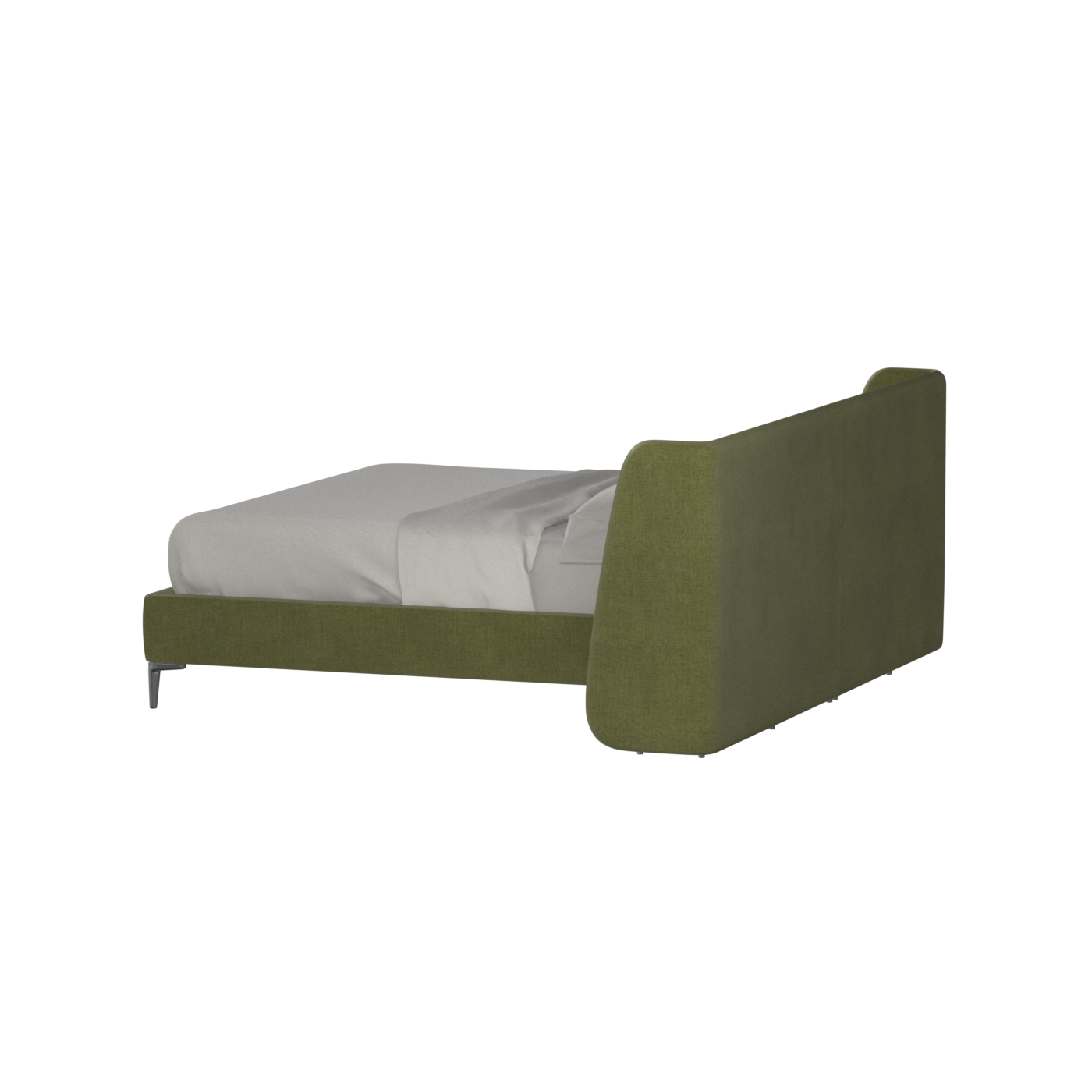 Abbey Upholstered Bed with Structured Headboard and Refined Lines