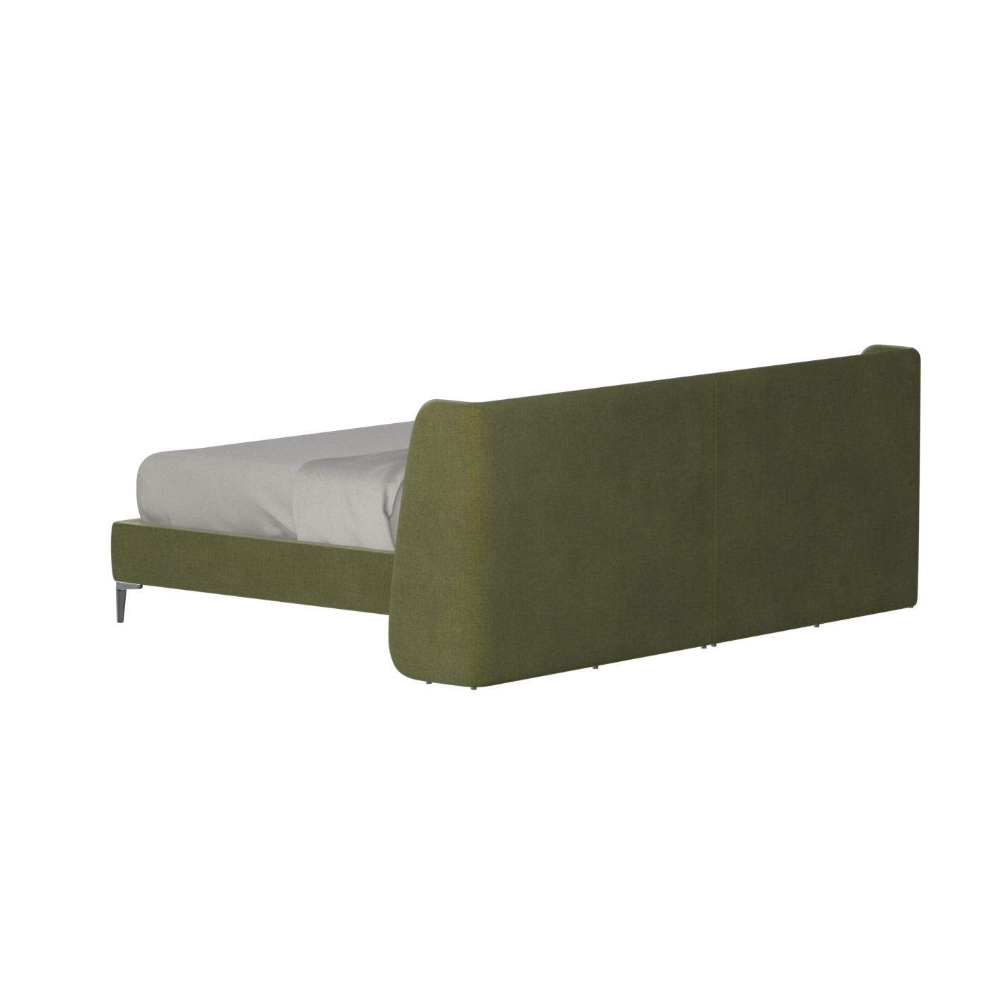 Abbey Upholstered Bed with Structured Headboard and Refined Lines