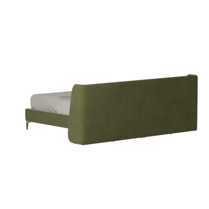 Abbey Upholstered Bed with Structured Headboard and Refined Lines