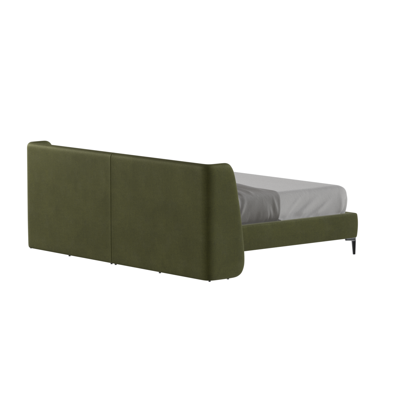 Abbey Upholstered Bed with Structured Headboard and Refined Lines