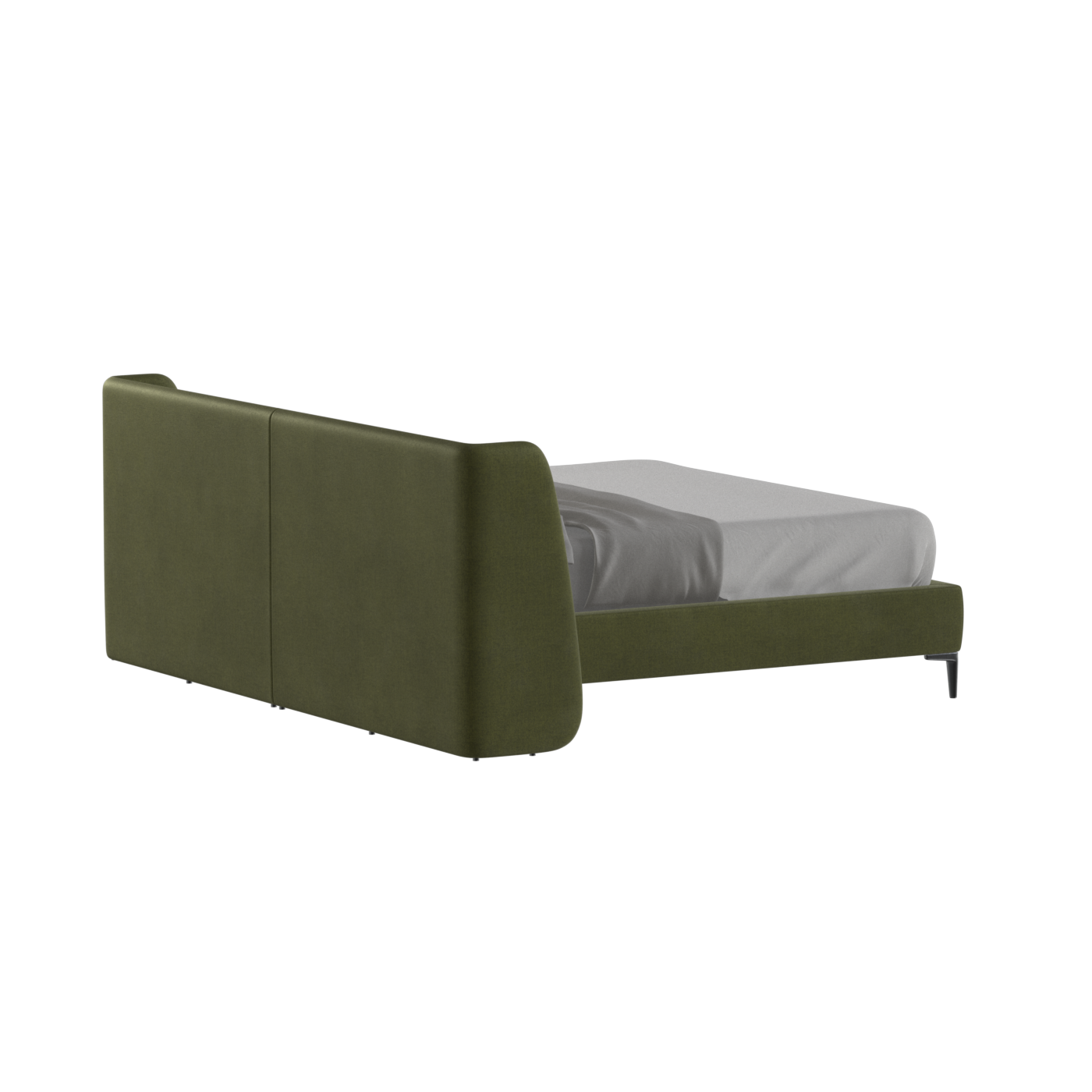 Abbey Upholstered Bed with Structured Headboard and Refined Lines