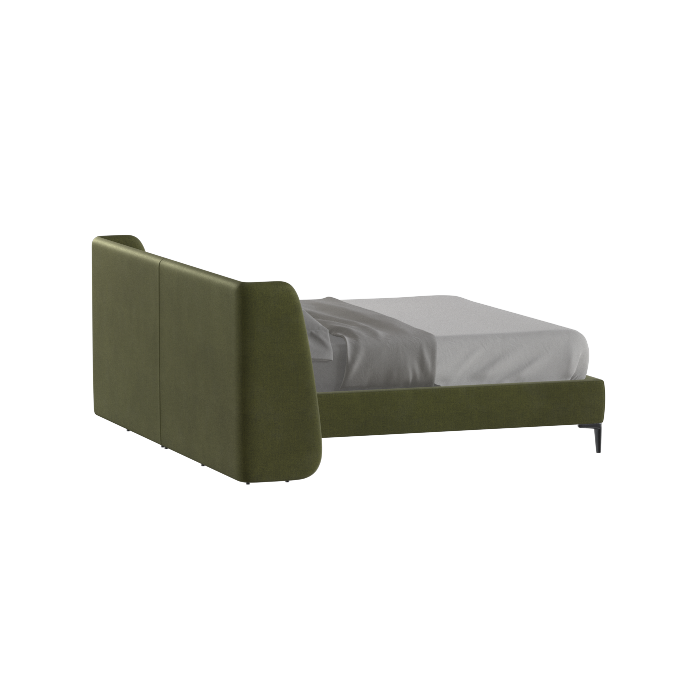 Abbey Upholstered Bed with Structured Headboard and Refined Lines