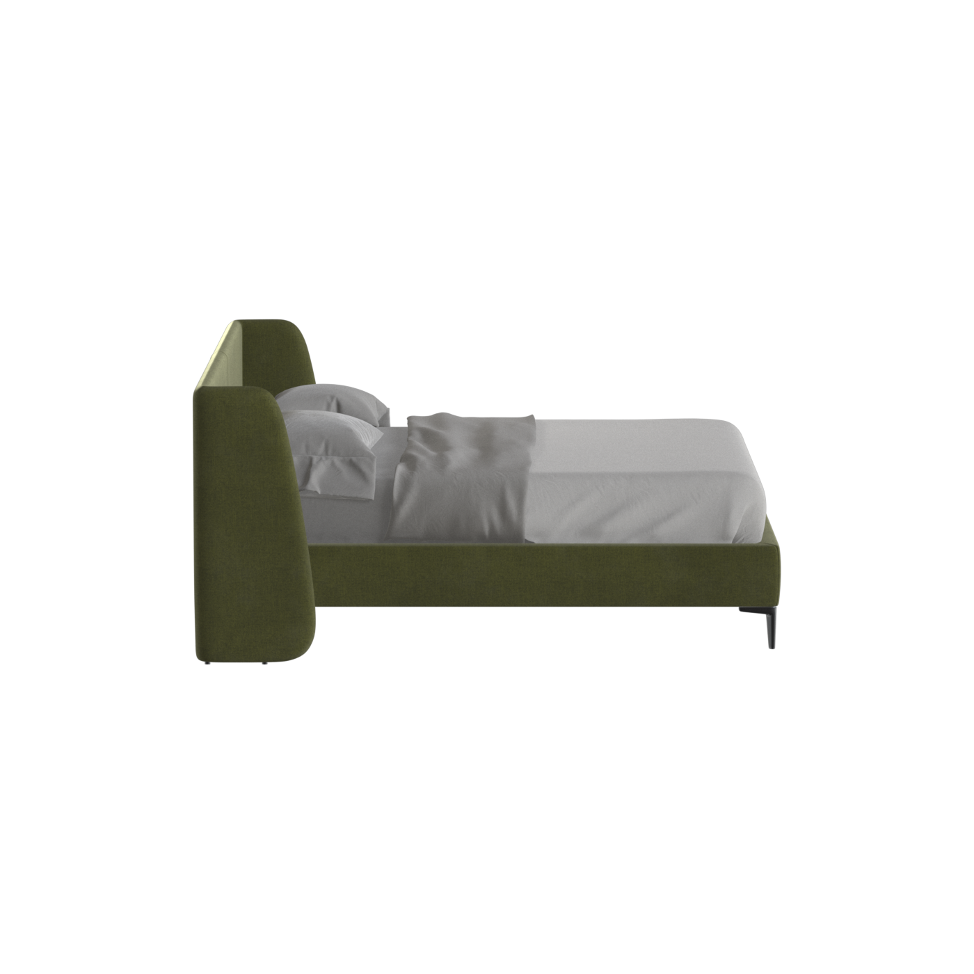 Abbey Upholstered Bed with Structured Headboard and Refined Lines