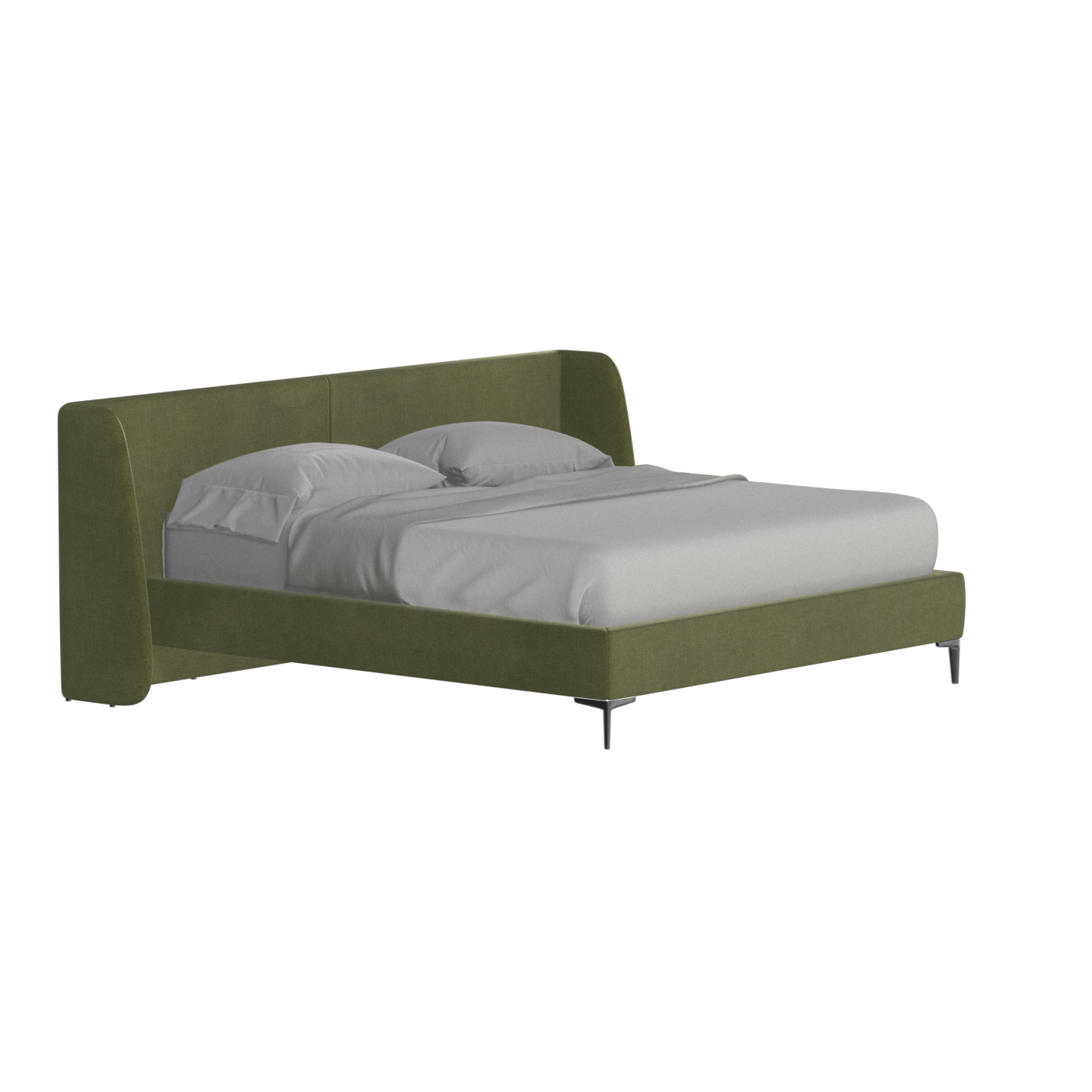 Abbey Upholstered Bed with Structured Headboard and Refined Lines