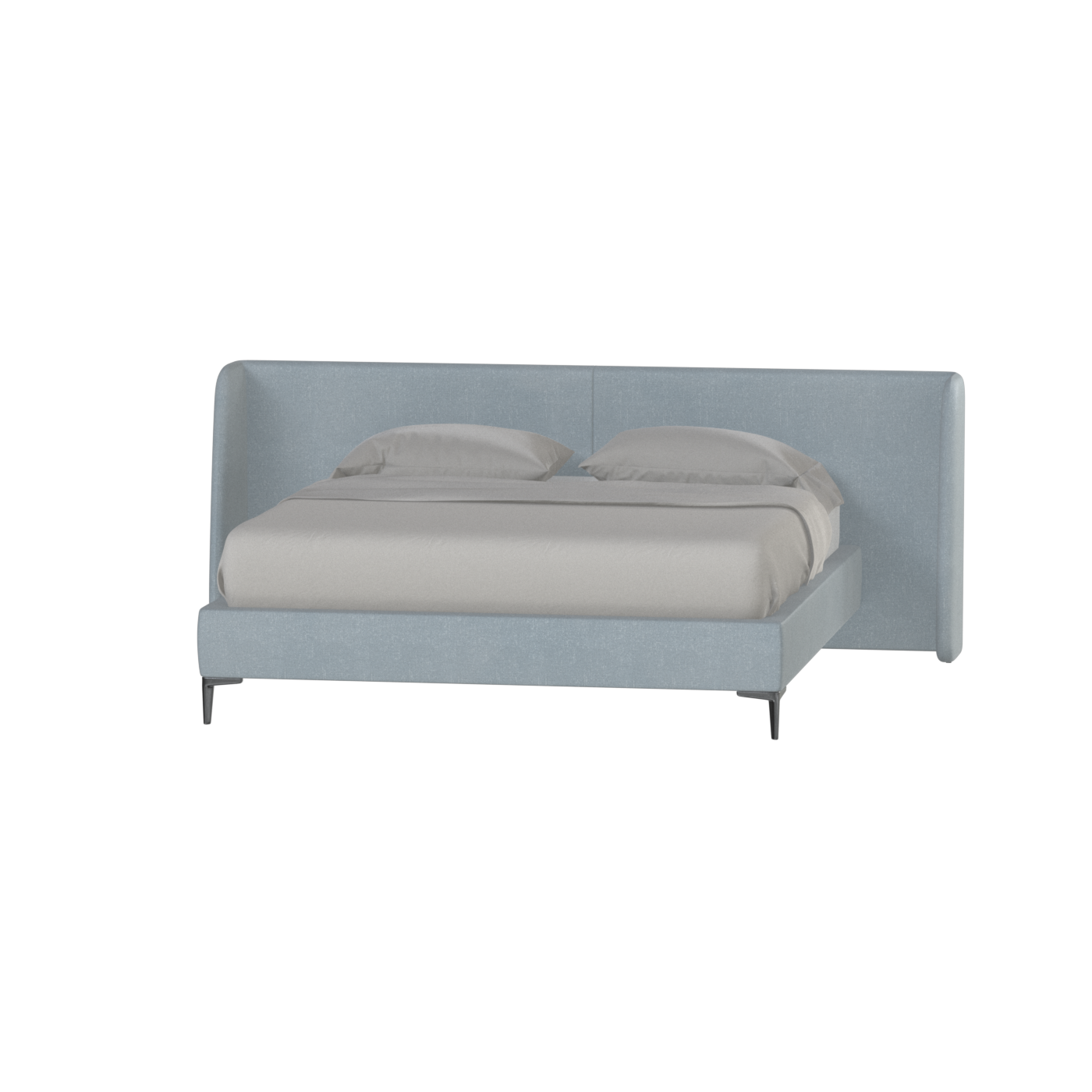 Abbey Upholstered Bed with Structured Headboard and Refined Lines