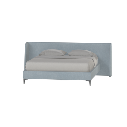 Abbey Upholstered Bed with Structured Headboard and Refined Lines