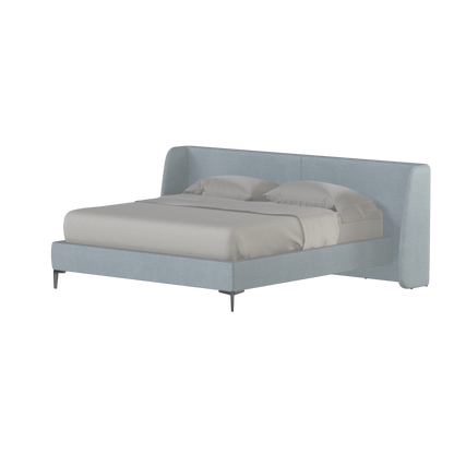 Abbey Upholstered Bed with Structured Headboard and Refined Lines