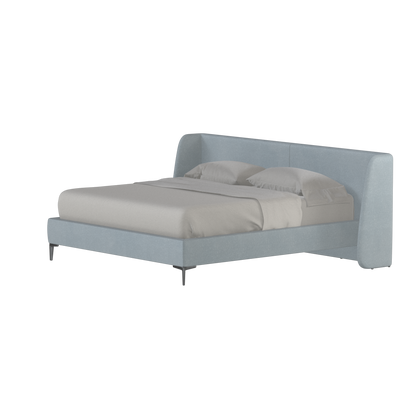 Abbey Upholstered Bed with Structured Headboard and Refined Lines