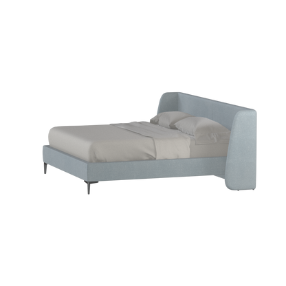 Abbey Upholstered Bed with Structured Headboard and Refined Lines
