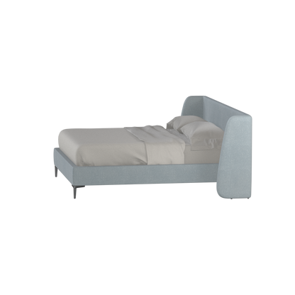 Abbey Upholstered Bed with Structured Headboard and Refined Lines