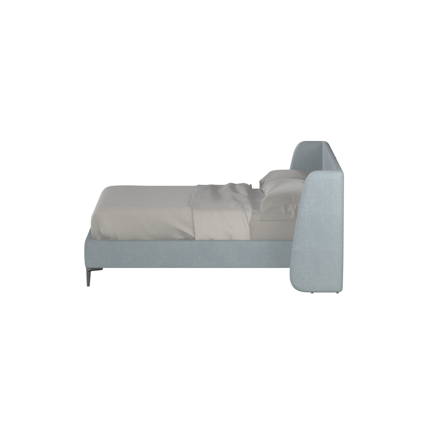Abbey Upholstered Bed with Structured Headboard and Refined Lines