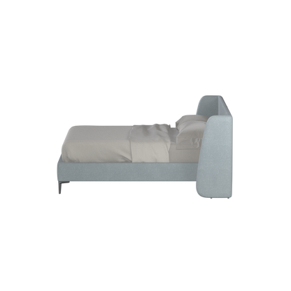 Abbey Upholstered Bed with Structured Headboard and Refined Lines