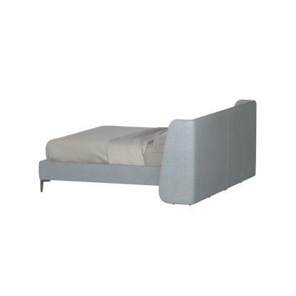 Abbey Upholstered Bed with Structured Headboard and Refined Lines