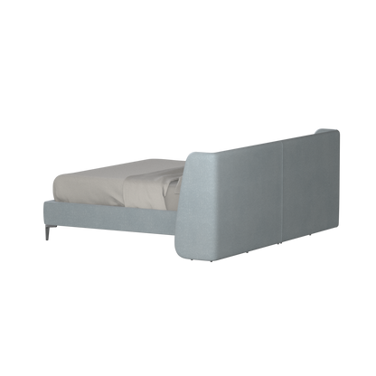 Abbey Upholstered Bed with Structured Headboard and Refined Lines