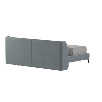 Abbey Upholstered Bed with Structured Headboard and Refined Lines