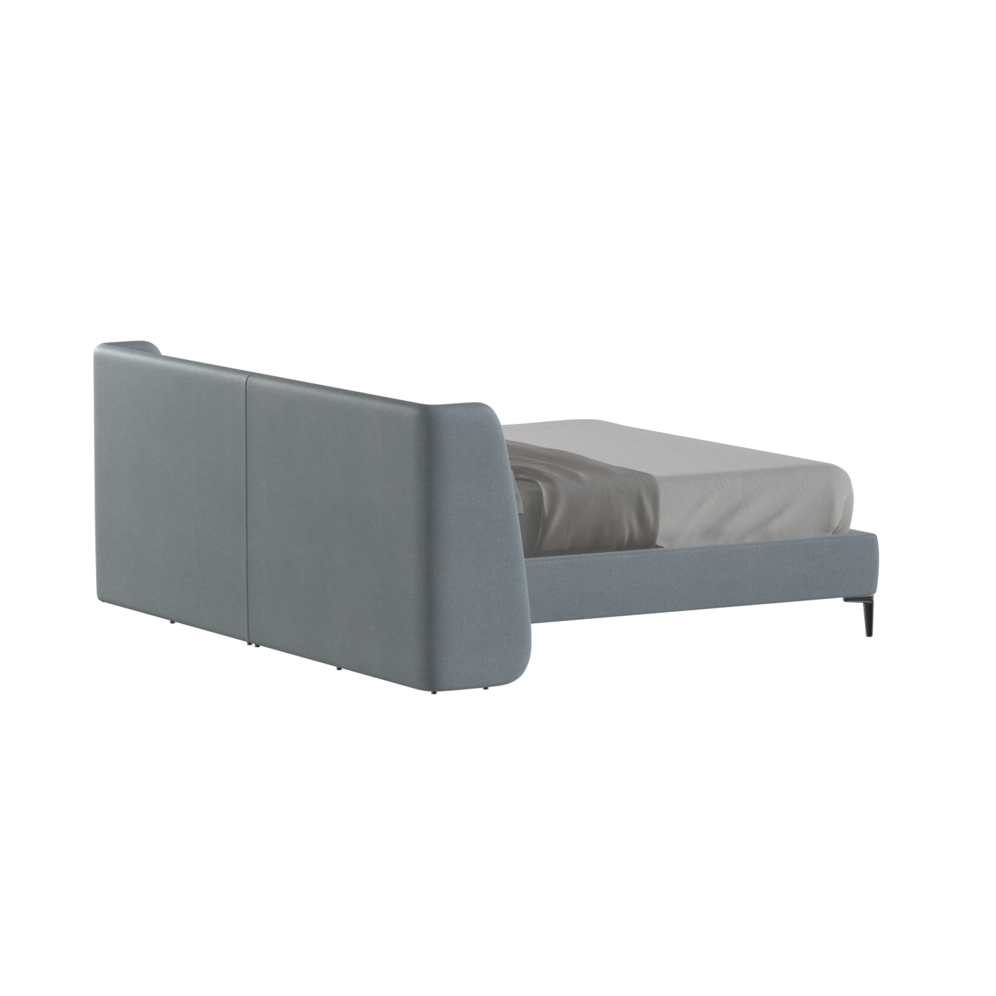 Abbey Upholstered Bed with Structured Headboard and Refined Lines