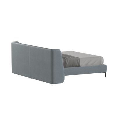 Abbey Upholstered Bed with Structured Headboard and Refined Lines