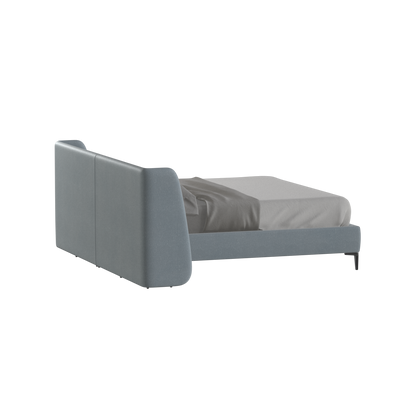 Abbey Upholstered Bed with Structured Headboard and Refined Lines
