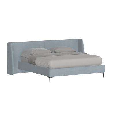 Abbey Upholstered Bed with Structured Headboard and Refined Lines
