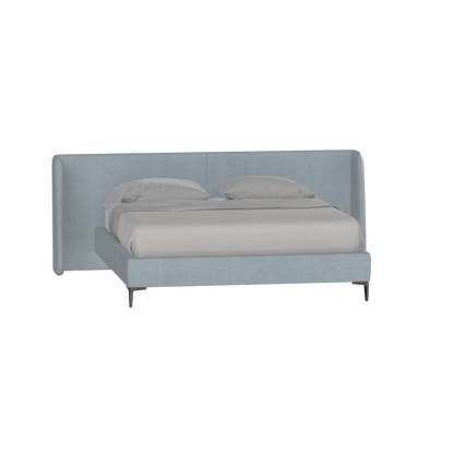 Abbey Upholstered Bed with Structured Headboard and Refined Lines