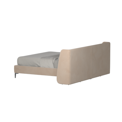 Abbey Upholstered Bed with Structured Headboard and Refined Lines