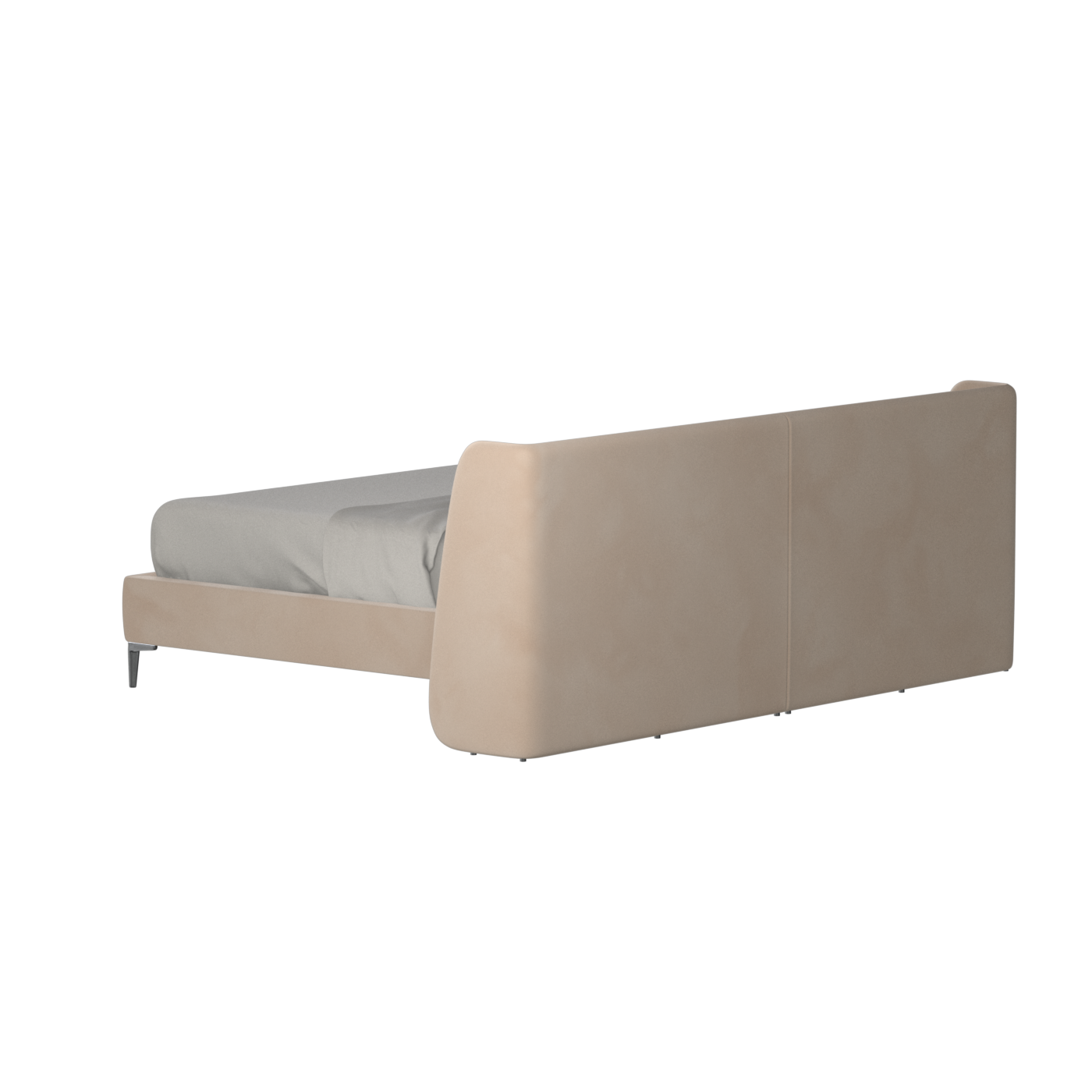 Abbey Upholstered Bed with Structured Headboard and Refined Lines